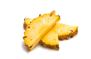 sliced pineapple isolated