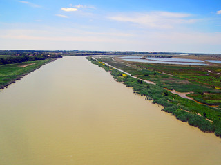 Der Fluss Charente in der Nähe von Rochefort in Frankreich