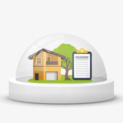 Fototapeta premium Home insurance vector illustration