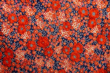 красная цветочная текстура ткани