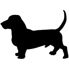 Silhouette of a dog.Vector illustration 