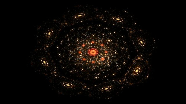 fractal radial pattern on the subject of science, technology and design