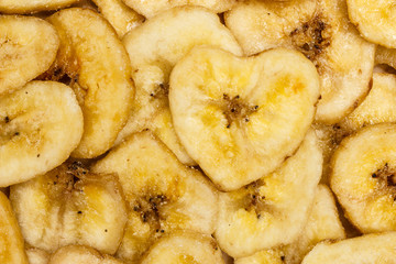 Banana chips for background