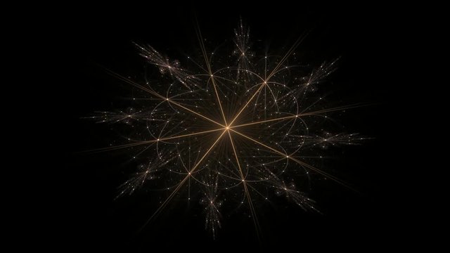 fractal radial pattern on the subject of science, technology and design