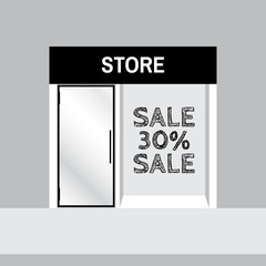 Shop front or store view vector illustration. Shop front vector