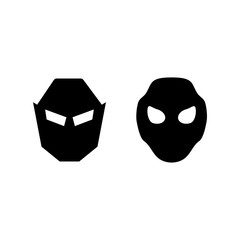 Set of vector super hero masks. Hero vector