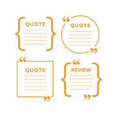 Quote comment template. Quote bubble vector