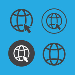 Go to web icons set vector illustration. Go to web black logo. Go to web icons sign eps10