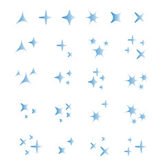 Vector sparkles icon set. Star element vector
