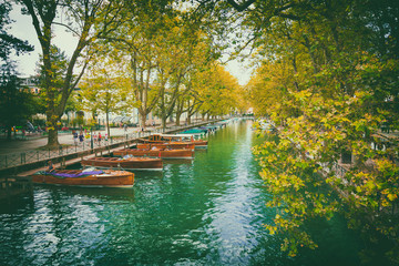 Famous water canal in the city Annency
