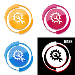  okrągła ikona 3D z blaskiem zestaw  © vempireart