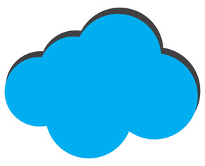 Isolated cloud on a white background, Vector illustration
