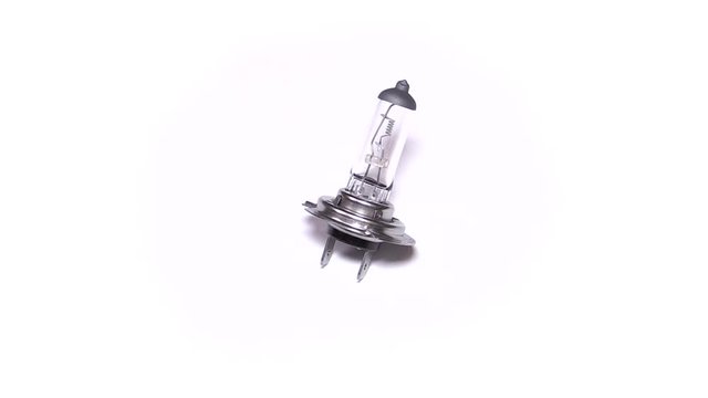car headlight lamp H7 - isolated on white