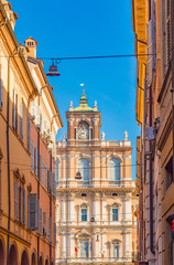 Fototapeta na wymiar The colorful buildings of Modena