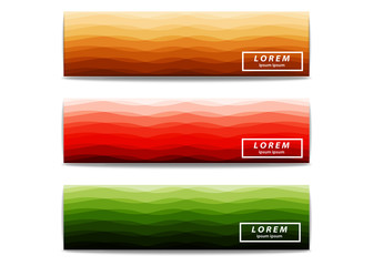 Obraz premium smooth wavy lines, abstract wave banner template collection