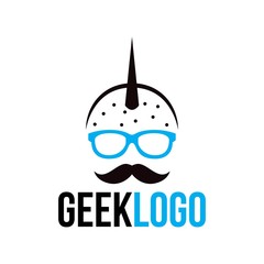 Geek and Nerd logo design - 138886464