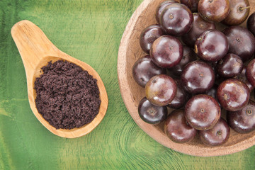 The amazon acai fruit (Euterpe oleracea)