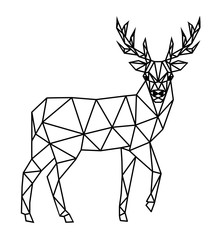 Fototapeta premium polygonal deer