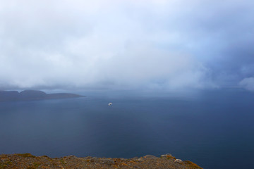 Shore of the ocean.North.Fjord.Norway.