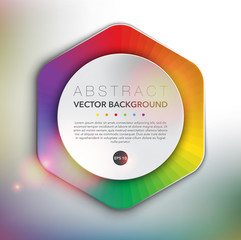 Abstract vector background. Cut paper notes with colorful design and realistic light and shadow on the white background. Use for template, poster or brochure design. Vector illustration. Eps10.