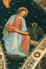 San Giovanni evangelista; affresco, Chiesa di San Maurizio, Milano