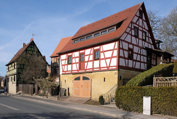 Fototapeta na wymiar Fachwerkhaus in Hersbruck