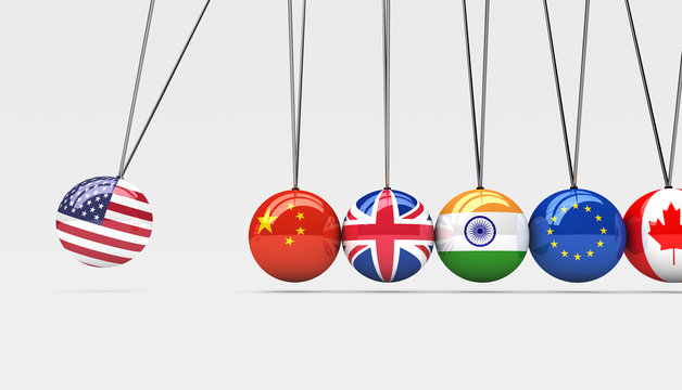 Global Economy International Flags Cradle