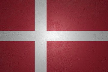 Flag of Denmark on stone background, 3d illustration
