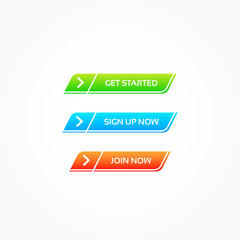 Get Started, Sign Up Now & Join Now Buttons