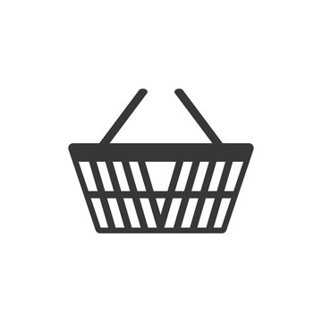 shopping basket commerce market shop icon. Isolated and flat illustration.