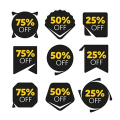 Obraz premium Special offer sale tag set isolated vector illustration. Discount offer price label, symbol for advertising retail campaign, sale promo marketing, price off discount sticker, ad offer on shopping day