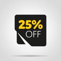 Special offer sale tag isolated vector illustration. Discount offer price label, symbol for advertising campaign in retail, sale promo marketing, 25% off discount sticker, ad offer on shopping day