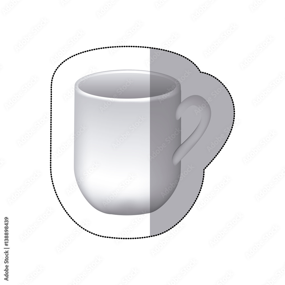 Canvas Prints sticker white cuppa icon, vector illustraction design image