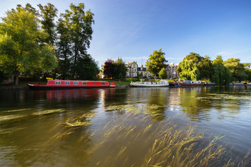 Boats at the River Cam in Cambridge, England