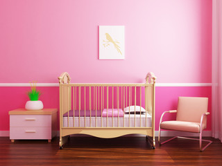 Girl's baby room