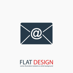Envelope Mail icon, vector illustration. Flat design style