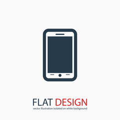 mobile smartphone icon, vector illustration. Flat design style