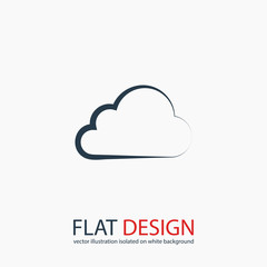  cloud icon, vector illustration. Flat design style