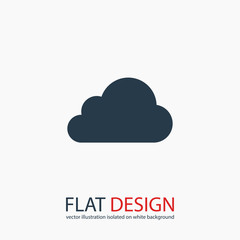  cloud icon, vector illustration. Flat design style