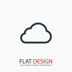  cloud icon, vector illustration. Flat design style