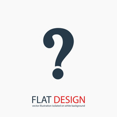 Question mark sign icon, vector illustration. Flat design style 