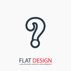 Question mark sign icon, vector illustration. Flat design style 