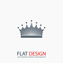 crown  icon, vector illustration. Flat design style  