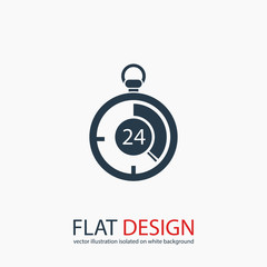 stopwatch  icon, vector illustration. Flat design style