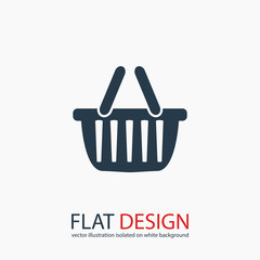 basket  icon, vector illustration. Flat design style