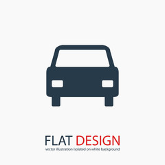 Car icon, vector illustration. Flat design style