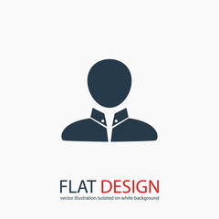 Business man icon, vector illustration. Flat design style 