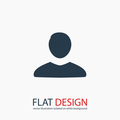 man icon, vector illustration. Flat design style 