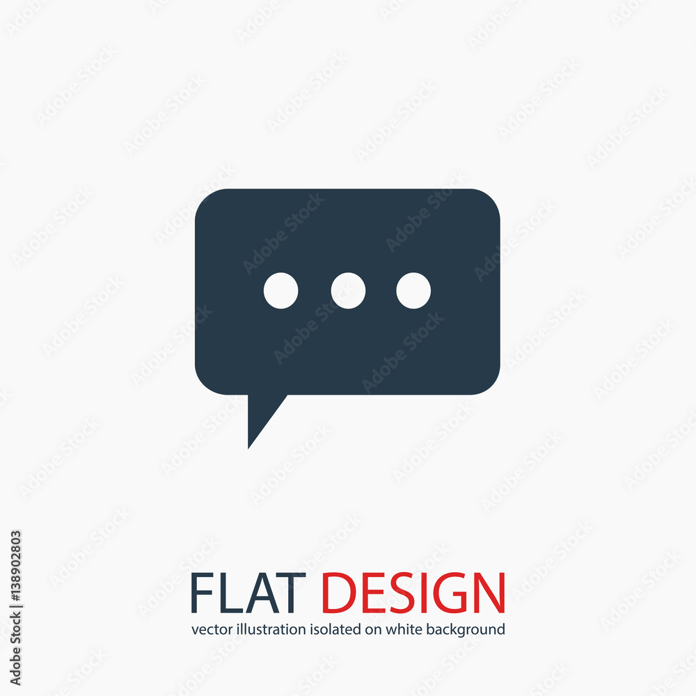 Poster speech bubbles icon. vector illustration with soft shadow on a gray background