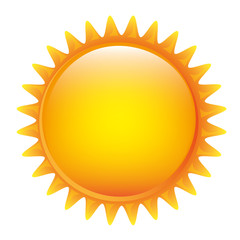 yellow sticker sun icon, vector illustraction design image